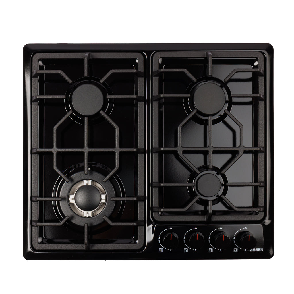 ESSEN GS4S27-A — Газовая варочная поверхность чёрная эмаль 4 конфорки