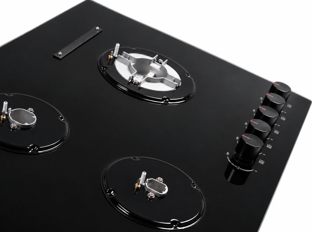 ESSEN G5SG31-GC — Газовая варочная поверхность чёрное стекло с газ-контролем 5 конфорок