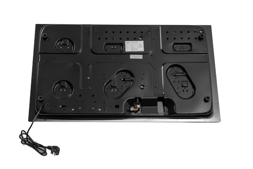 ESSEN G5SG31 — Газовая варочная поверхность чёрное закалённое стекло 5 конфорок
