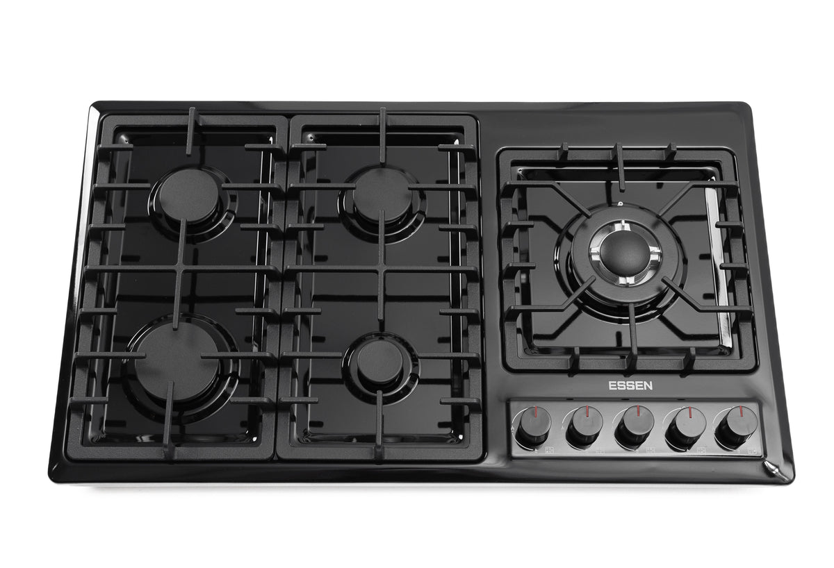ESSEN G5SG32 — Газовая варочная поверхность чёрная эмаль 5 конфорок