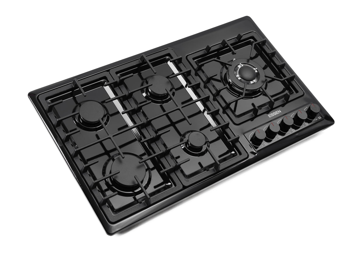 ESSEN G5SG32 — Газовая варочная поверхность чёрная эмаль 5 конфорок