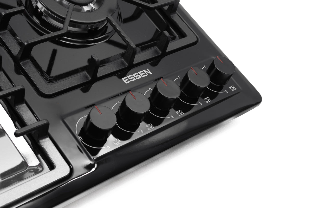 ESSEN G5SG32 — Газовая варочная поверхность чёрная эмаль 5 конфорок