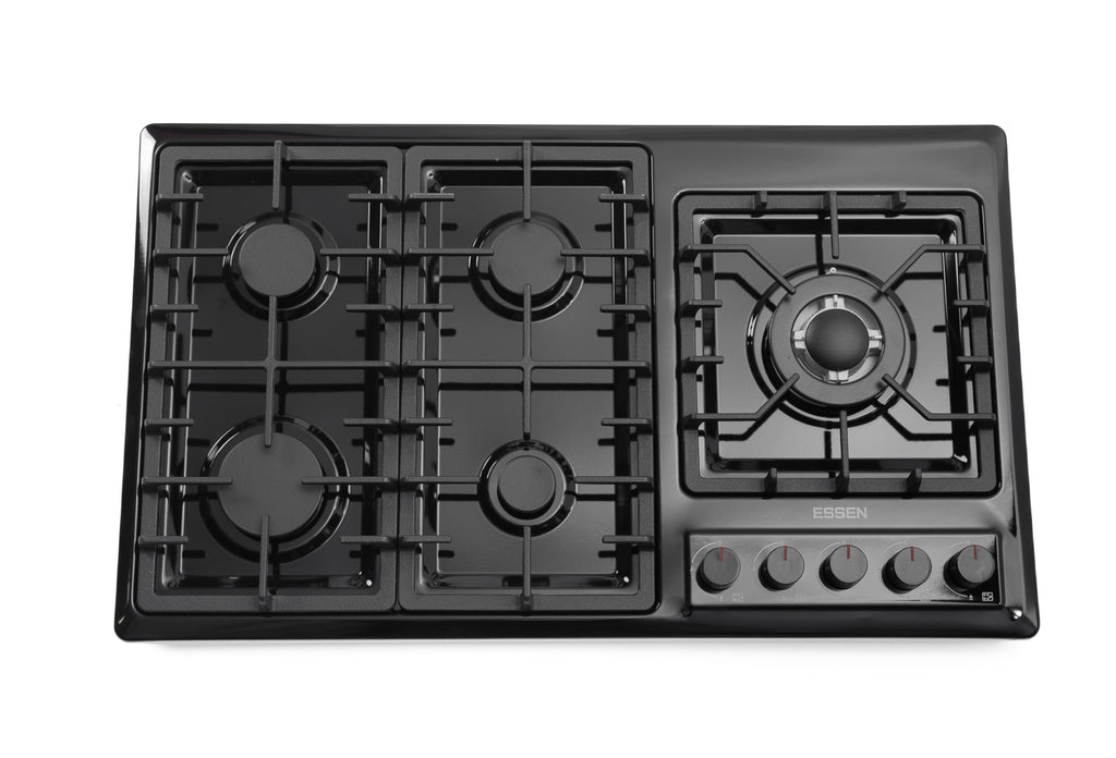 ESSEN G5SG32 — Газовая варочная поверхность чёрная эмаль 5 конфорок