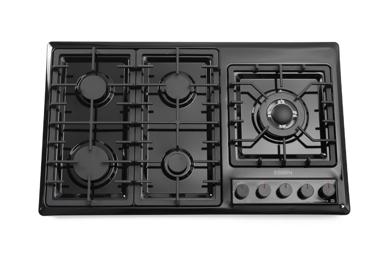 ESSEN G5SG32 — Газовая варочная поверхность чёрная эмаль 5 конфорок