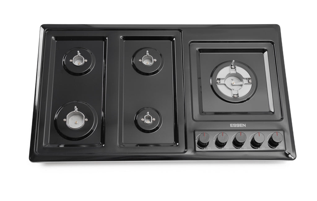 ESSEN G5SG32 — Газовая варочная поверхность чёрная эмаль 5 конфорок
