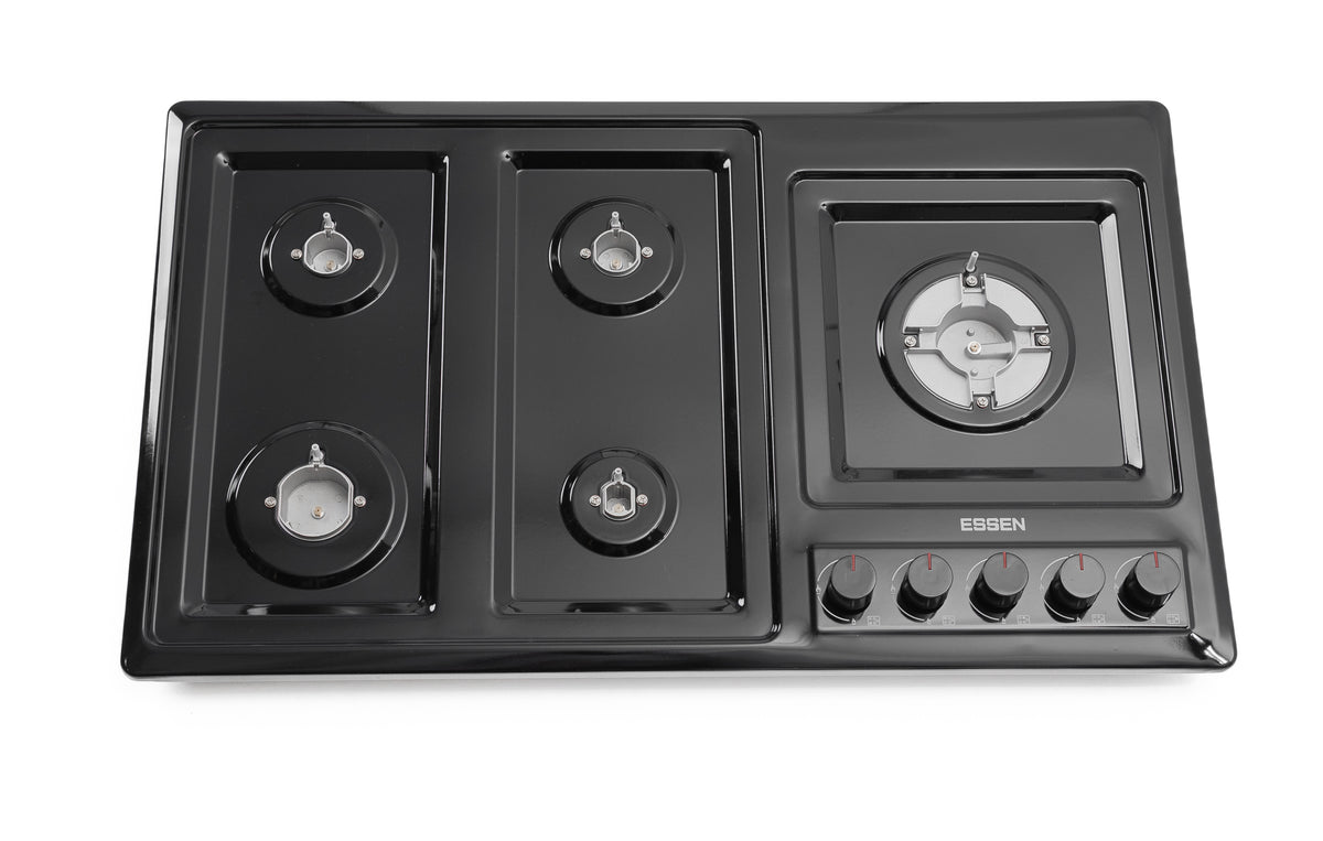 ESSEN G5SG32 — Газовая варочная поверхность чёрная эмаль 5 конфорок