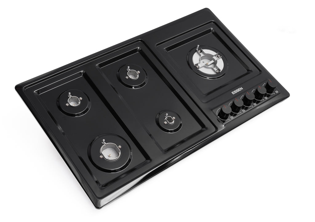 ESSEN G5SG32 — Газовая варочная поверхность чёрная эмаль 5 конфорок