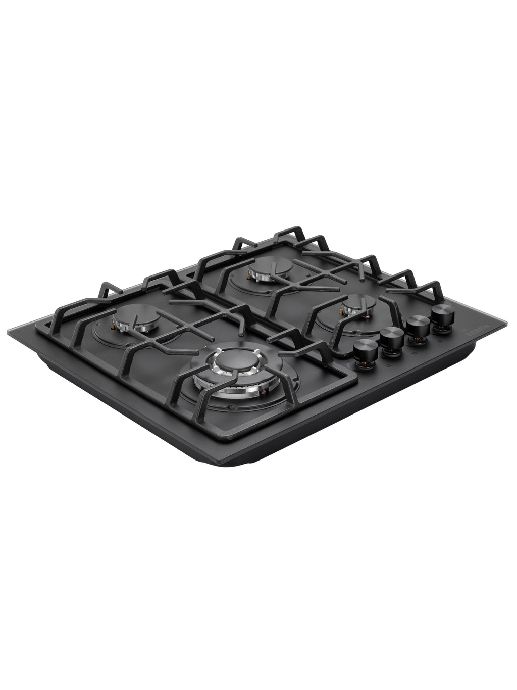 ESSEN GS4S27-D — Газовая варочная поверхность чёрное матовое стекло с газ-контролем 4 конфорки