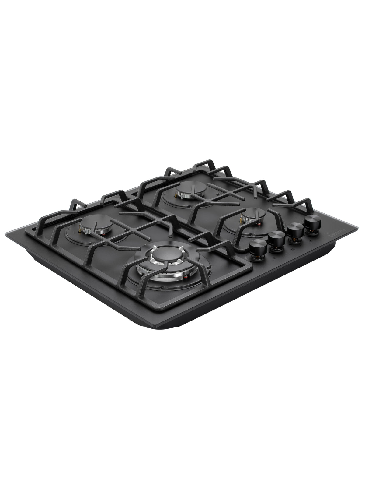 ESSEN GS4S27-D — Газовая варочная поверхность чёрное матовое стекло с газ-контролем 4 конфорки